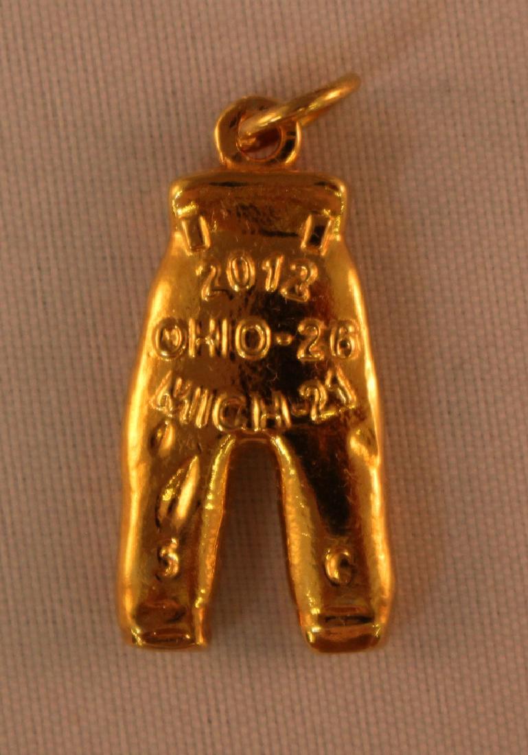 2012 Ohio State Gold Pants: 2012 Ohio State Gold Pants in Mint condition. Ohio State 26, Michigan 21. Suggested bid $2000
