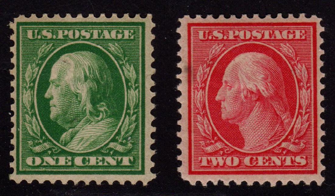 U.S. Scott 357-358 F-VF Bluish Paper singles SCV.$165 (1 of 1)