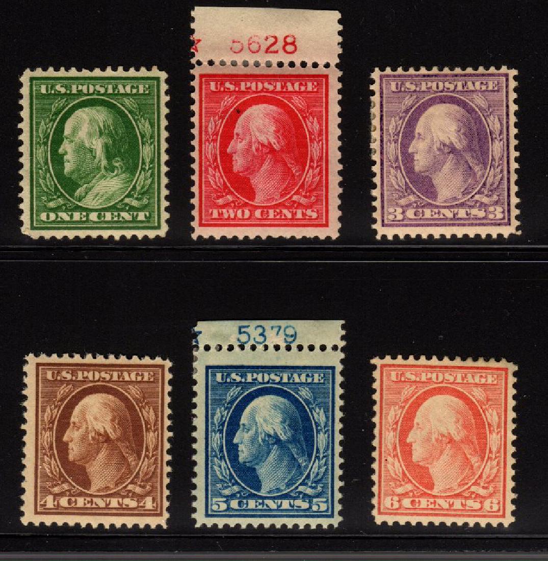 U.S. Scott 374-379 F-VF OG NH/H SCV.$168 (1 of 1)