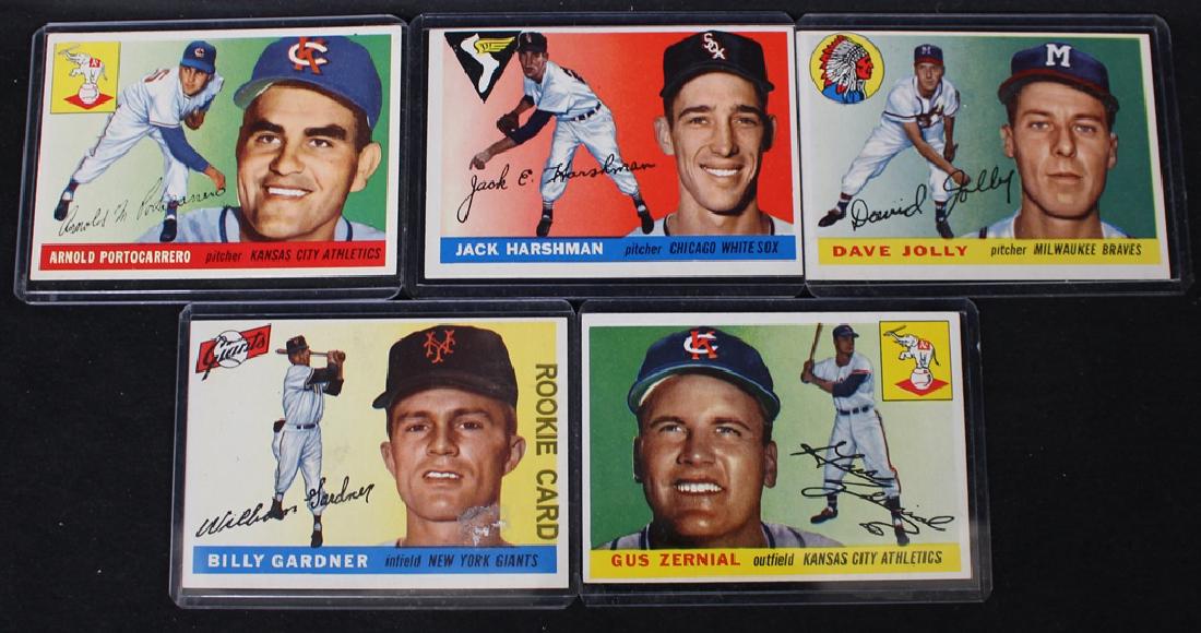 (9)diff. 1955 Topps Baseball EXMT/NRMT (1 of 2)