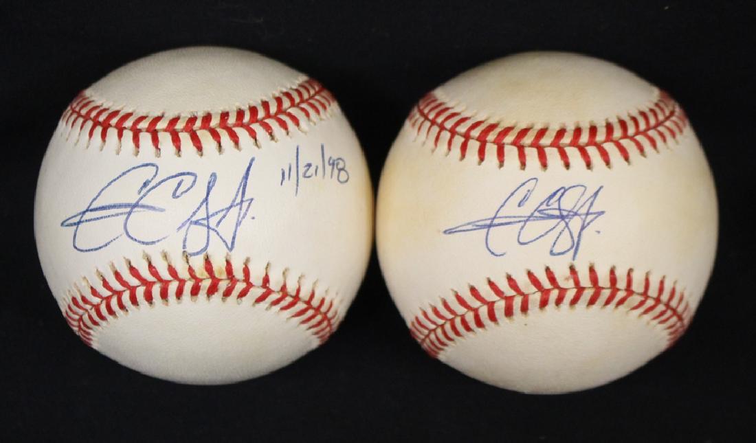 Pair of C.C. Sabathia Autographed Baseballs (1 of 1)