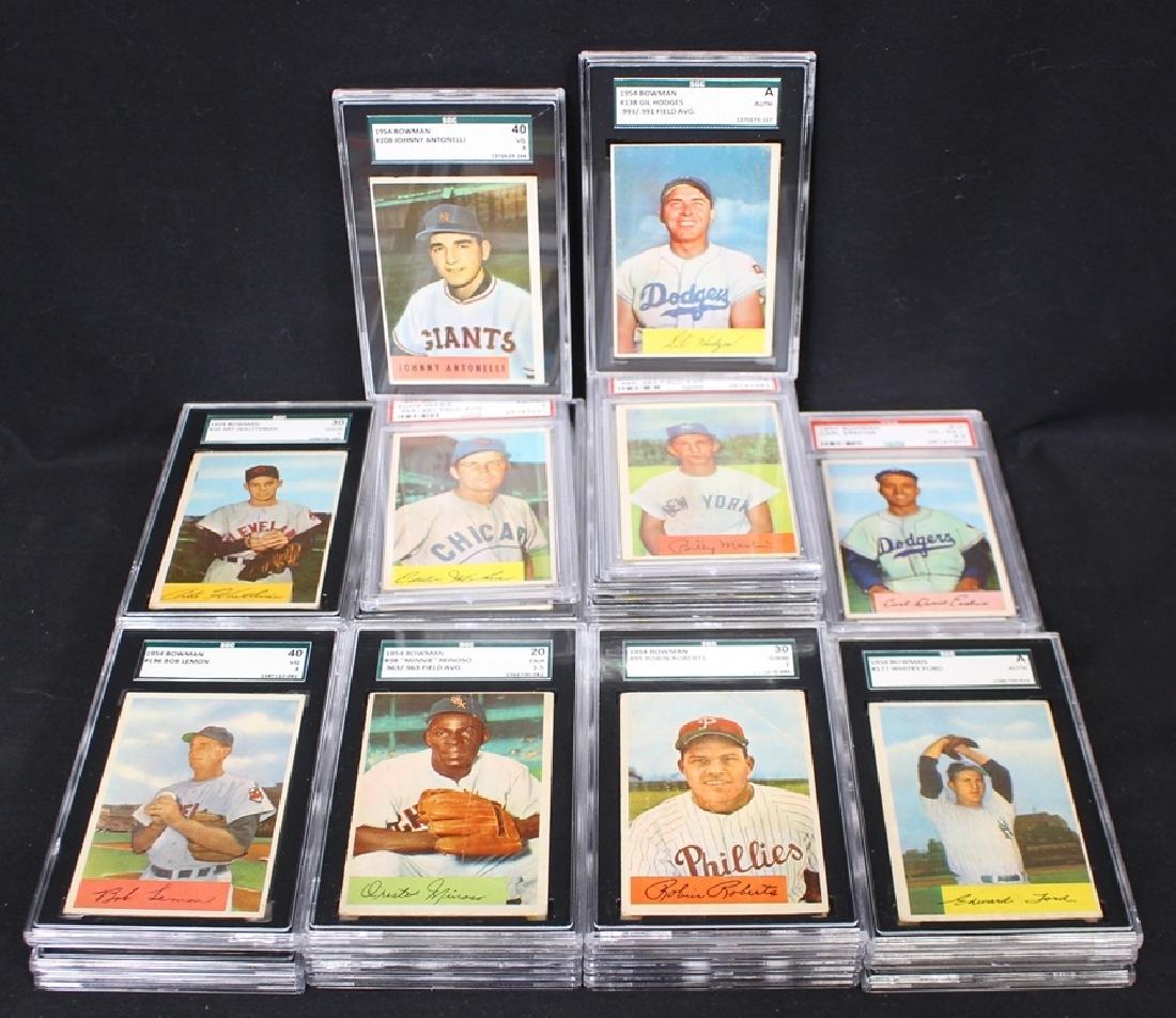 (37)1954 Bowman Baseball SGC & PSA Graded Cards (1 of 1)
