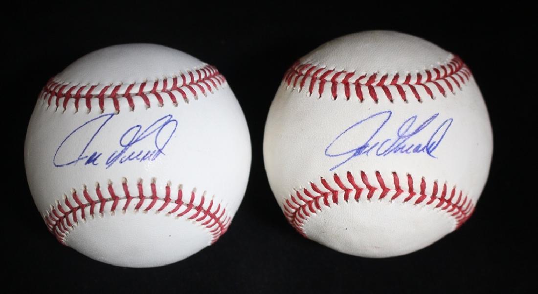 Pair of Joe Girardi autographed baseballs. (1 of 1)