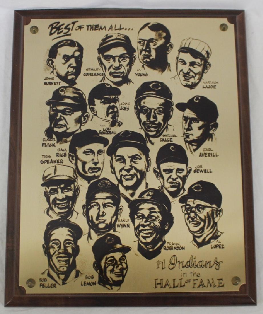 17 Indians in the Hall of Fame Wall Plaque (1 of 3)