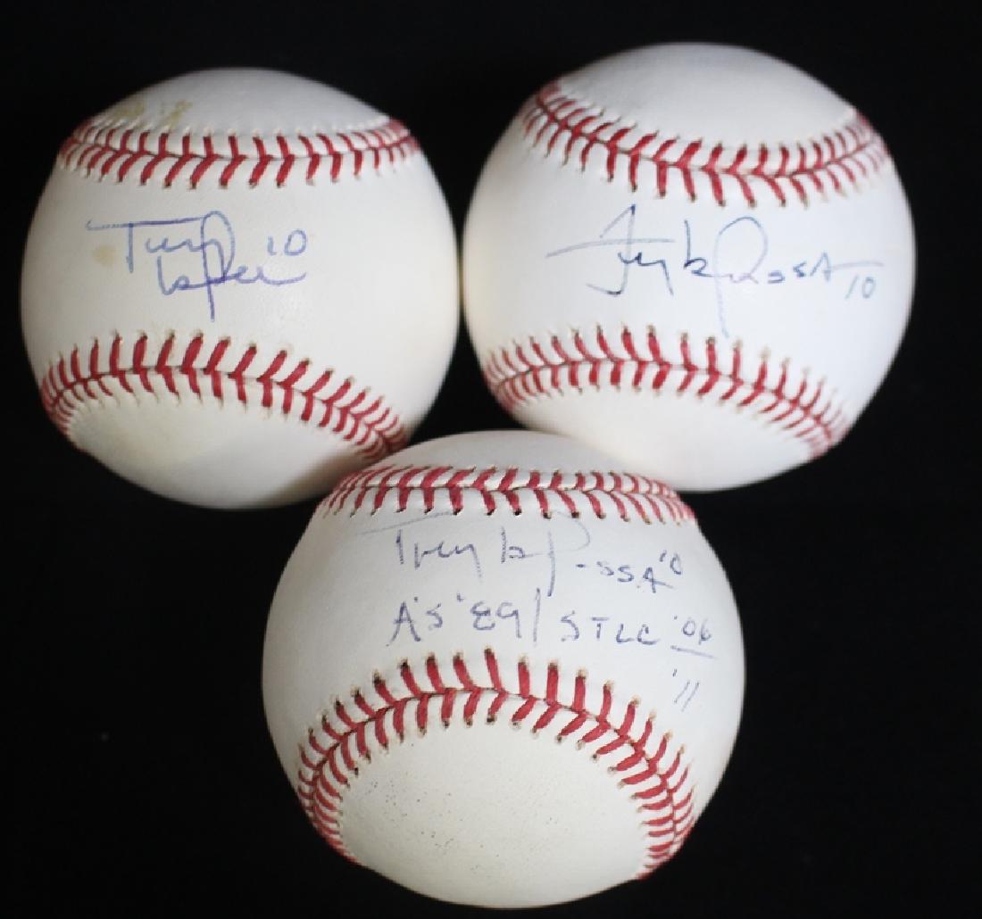Three Tony LaRussa autographed OML Bud Selig baseballs (1 of 1)