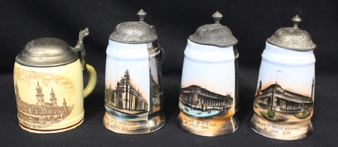 1904 St.Louis World's Fair Beer Mugs (1 of 2)