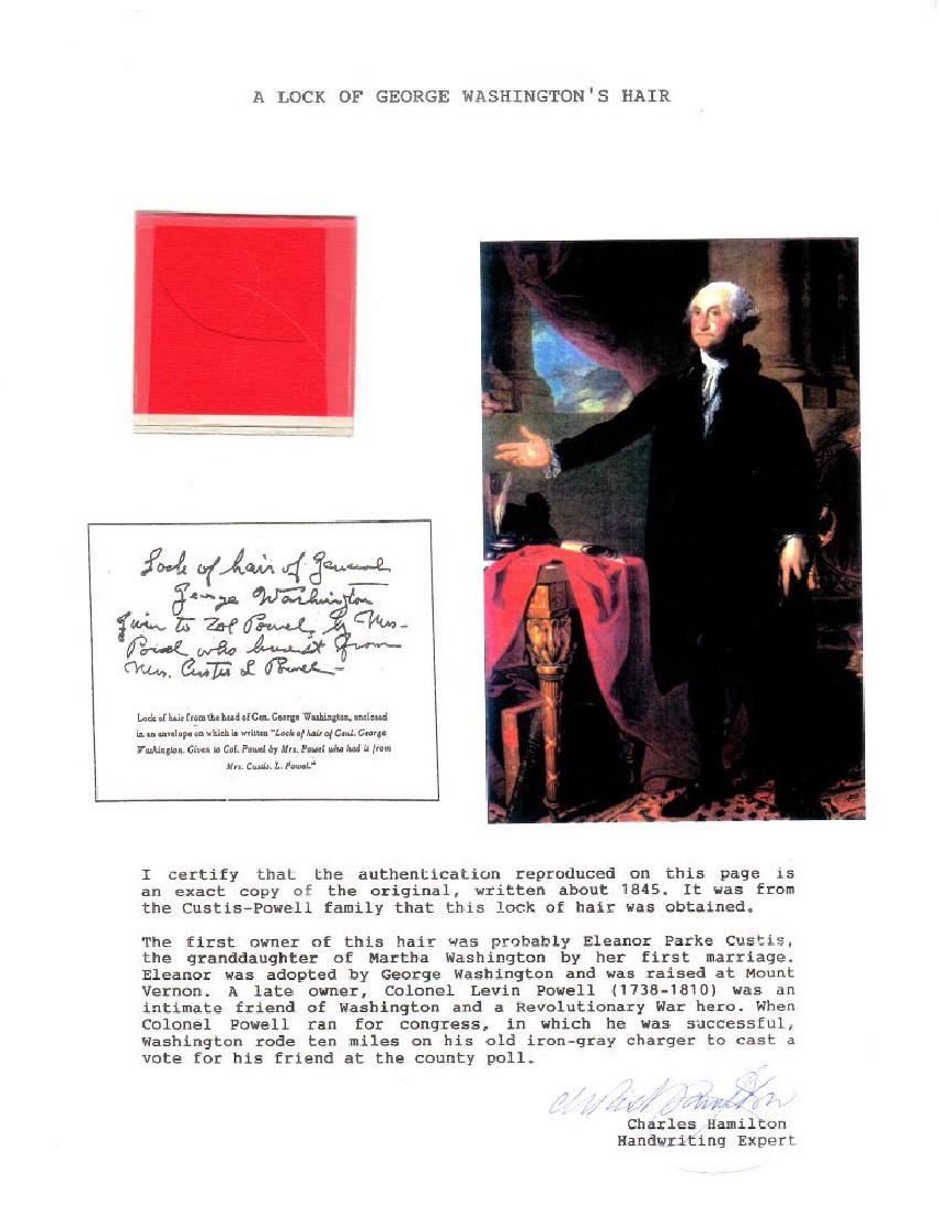 Three Strands of George Washington's Hair (1 of 3)