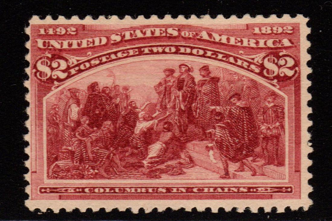 U.S. Scott 242 Fine Unused $2 Columbian SCV.$500 (1 of 1)