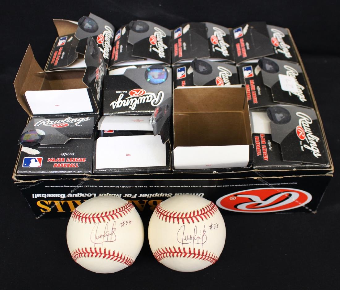 One Dozen Juan Gonzalez autographed baseballs JSA: Great lot of one dozen signed Bud Selig OAL baseballs. Very clean signaturesof this great slugger that should be in the Hall of Fame. Comes with a 2016 JSA ALOA for the group. Suggested bid $350
