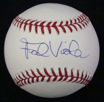 Frank Viola Autographed Baseball, JSA: Official Bud Selig Baseball signed by Viola on the sweet spot in blue ink; good, clean signature; comes with a COA from James Spence Authentication.