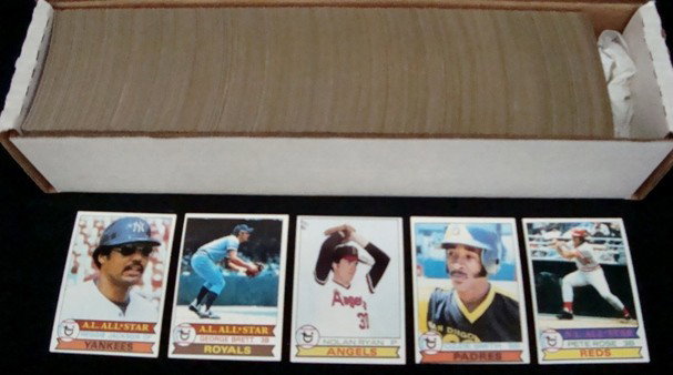 1979 Topps Baseball Complete Set, NRMT: 1979 Topps Baseball Complete Set; NRMT condition; includes star card Ozzie Smith #116; #700 Reggie Jackson, #115 Nolan Ryan, #330 George Brett, #650 Pete Rose; also includes other minor stars and comm