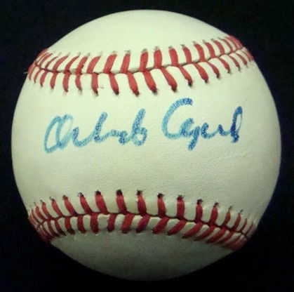Orlando Cepeda Autographed Baseball, JSA: ONL Charles Feeney Baseball signed by Cepeda in blue marker on the sweet spot; comes with a COA from James Spence Authentication.