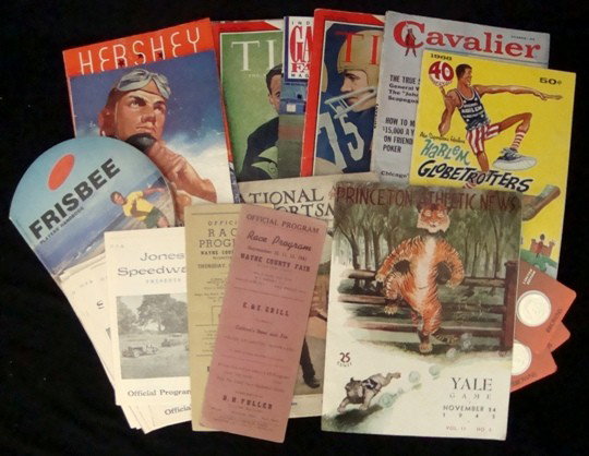 Lot of Vintage Sports Programs: Lot of Vintage Sports Programs; includes Princeton vs Yale Program November 24, 1945; Farrell vs. Sharon Football Program October 27, 1944 (some condition problems); Hershey Bears Hockey Program and G