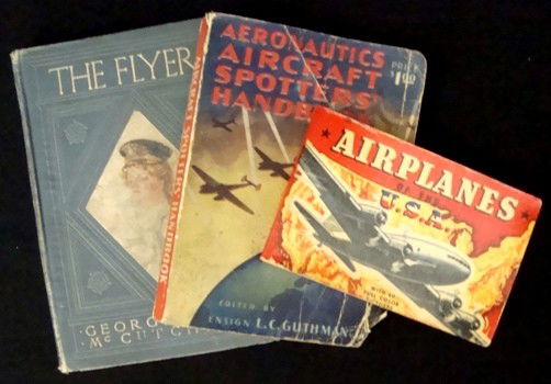 Lot of (3) Airplane Related Publications: Lot of (3) Airplane Related Publications; includes A Guide to Airplanes of the USA by John Walker; 1942 Whitman Publishing Company; with Blueprints and 60 Illustrations in Color; overall condition is