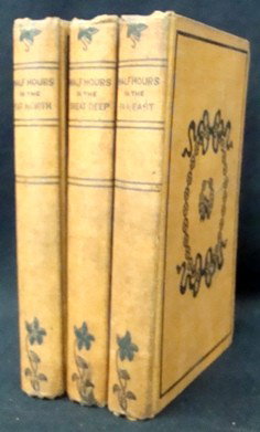 "Half Hour Books" circa 1890's: Lot of (3) vintage "Half Hour Books" circa 1890's. These hardbound books were published by Dodd, Mead & Co. circa 1880's-90's and are in matching covers. Titles Include "Half Hours in the Far North", 