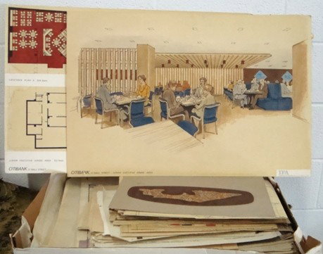 Lot of Architectural Drawings, D. Kaplan: Large Lot of Architectural Drawings; includes many by famed Cleveland Institute of Art graduate, David Kaplan; includes maps, landscapes, buildings (Citibank in NYC) and more; many sketches and drawin
