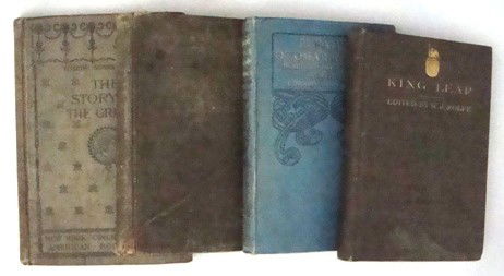 Lot of (4) Vintage Novels, Shakespeare: Lot of (4) Vintage Novels; includes Shakespeare's 'Tragedy of King Lear' edited with notes by William J. Rolfe, Litt.D.; illustrated; American Book Company, 1908; book cond is very good; green canvas