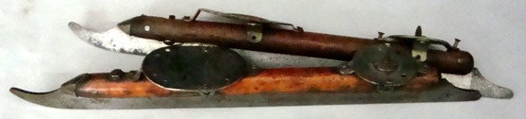 1870's Ice Skate Blades: 1870's Ice Skates Blades; EX+; manufactured by Raymond Skate & Bicycle Company; 16" in length; all original; mfg. mark on blade; great vintage pair of skates.