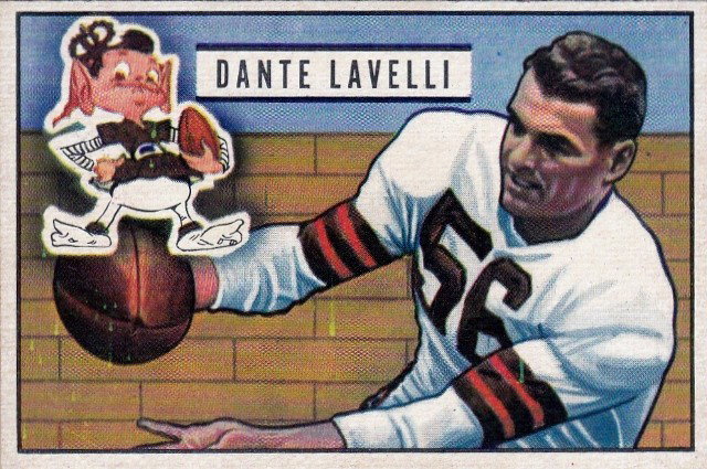 1951 Bowman #73 Dante Lavelli NM: Nice NM card. Very hard to find in high grade!