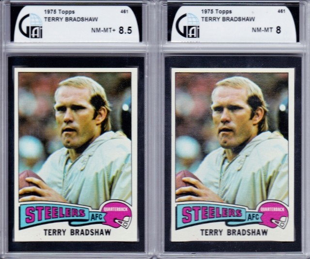 (2) 1975 Topps #461 Terry Bradshaw Cards. (1) GAI : Two for one money!