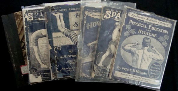Lot of (6) Spaulding 'How To' Guides (1900's): Lot of (6) Spaulding How To Guides from the early 1900's; includes 1909 Spaulding's Athletic Library 'Twenty-Minute Exercises'; VG+ condition; Group XVI, No 325; American Sports Publishing Co., New Yo