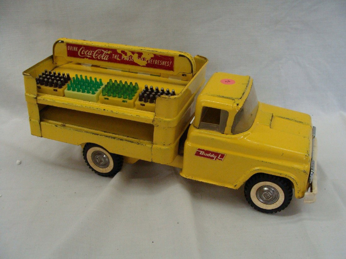 1960's Buddy L Coca Cola Truck w Cases: Average Condition