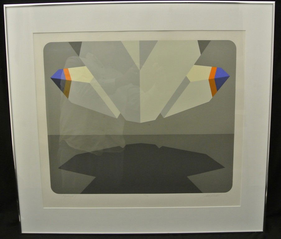 Marko Spalatin Hydroid V Silkscreen 33/70: Signed, numbered in pencil, framed. 1981 silkscreen titled Hydroid V Image size is 19x23"