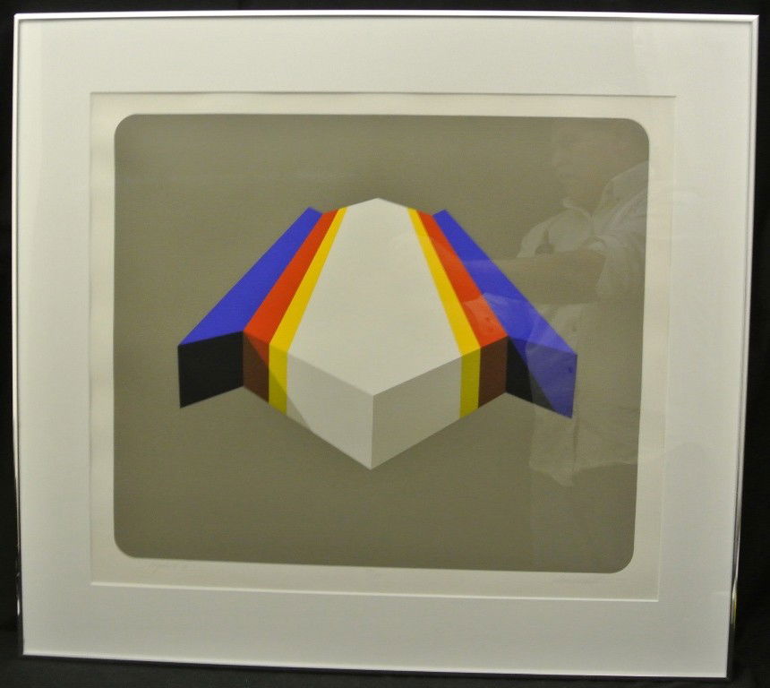 Marko Spalatin Hydroid VII Silkscreen 33/70: Signed, numbered in pencil, framed. 1981 silkscreen titled Hydroid VI Image size is 19x23"