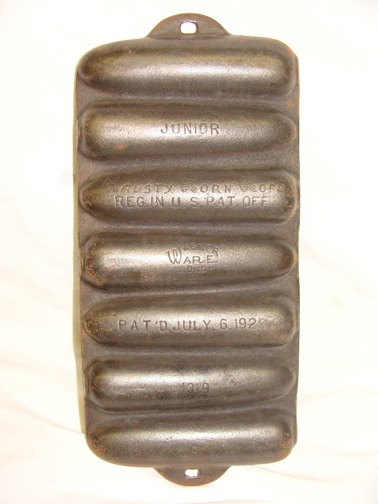 Junior Krusty Korn Wagner Ware Cast Iron Mold: Marked Wagner-Ware Sidney Pat 1920