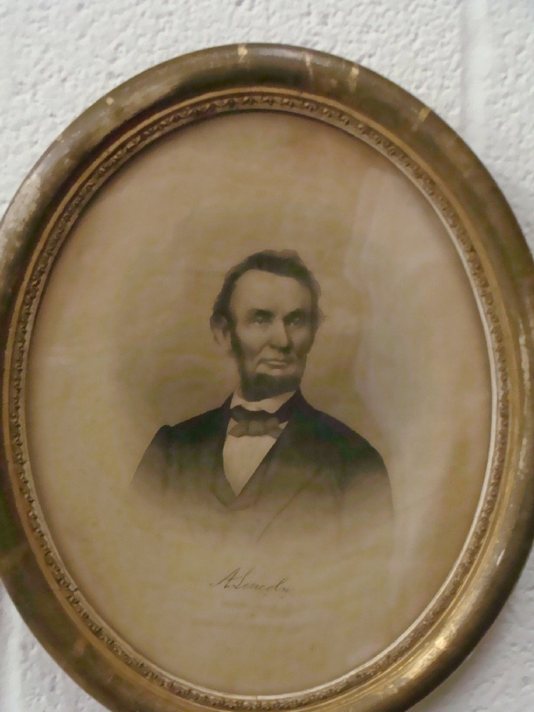 Oval Framed Abraham Lincoln Photo by Braddy (sic) : Oval frame is 11 1/2" x 9 1/2", from Photograph by Braddy, Engraved by O Pelton on laid paper, most likely the this is from a photograph by Matthew Brady