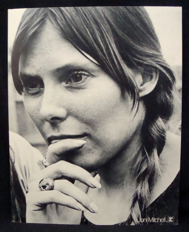 1970's Joni Mitchell Warner/Reprise Artist Display: Rare 1970's Joni Mitchell Warner Bros/Reprise Records Artist Display; printed on heavy card stock, measuring 21-1/4" x 27"; issued by Warner Music for Reprise Records as part of a complete set of (14)