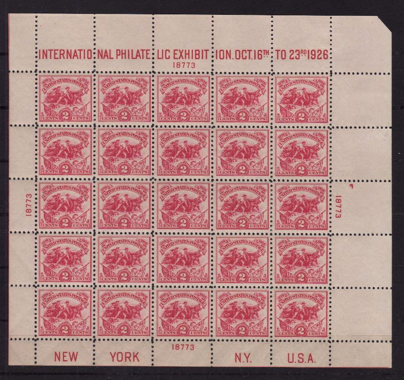 U.S.Scott 630 White Plains Sheet VF OG NH SCV.$600: Very nice, post office fresh Scott 630, Unused White Plains sheet with VF centering, full never hinged original gum. Clipped upper right corner as usual. 2012 SCV.$600