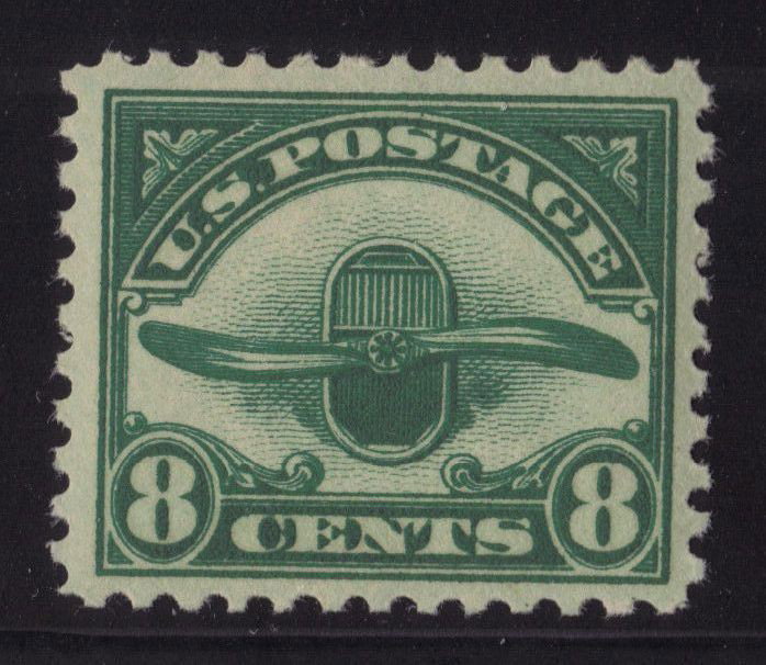 U.S.Scott C4 VF OG NH SCV.$40: Propeller and Radiator airmail stamp, Scott C4, Unused with VF centering, full never hinged original gum.2012 SCV.$40