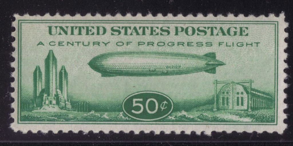 U.S.Scott C18 XF OG NH Baby Zepp SCV.$90+: Very nice stamp, Scott C18, Unused with XF centering, full never hinged original gum. A beauty. 2012 SCV.$90+