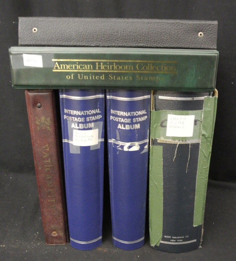 Worldwide Stamp Accumulation (5)Albums: Several thousand stamps, housed in (5)albums. Nice sections of Norway, Norfolk Is., Cuba and Vatican City. Lots of material here. Many stamps in the $1-10 range with scattered better. Take a look.