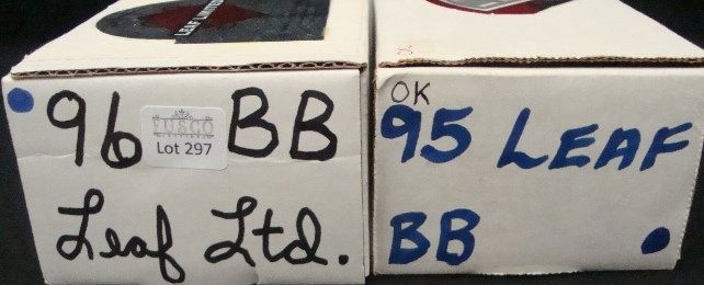 1995 Leaf & 1996 Leaf Ltd Baseball Sets: Lot of (2) 1990's Leaf Complete Baseball Sets; includes 1995 Leaf Set; (400) card set in NM-MT condition; includes all the key cards - #134 Cal Ripken Jr., #240 Mark McGwire, #267 Hideo Nomo, #279 Bar