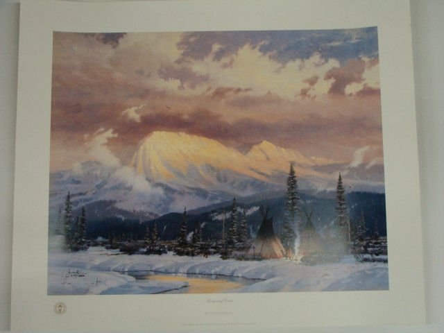 Lingering Dusk LE Signed by Thomas Kinkade: Litho 24x20, Image size 20x16, 373/3850