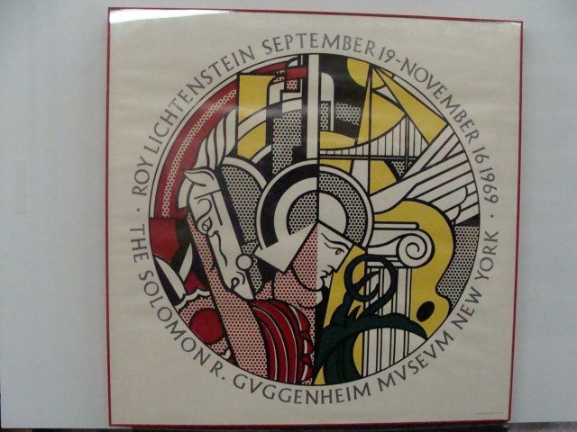 Roy Lichtenstein, Guggenheim 1969 Exhibition Poste: Framed 29" x 29"