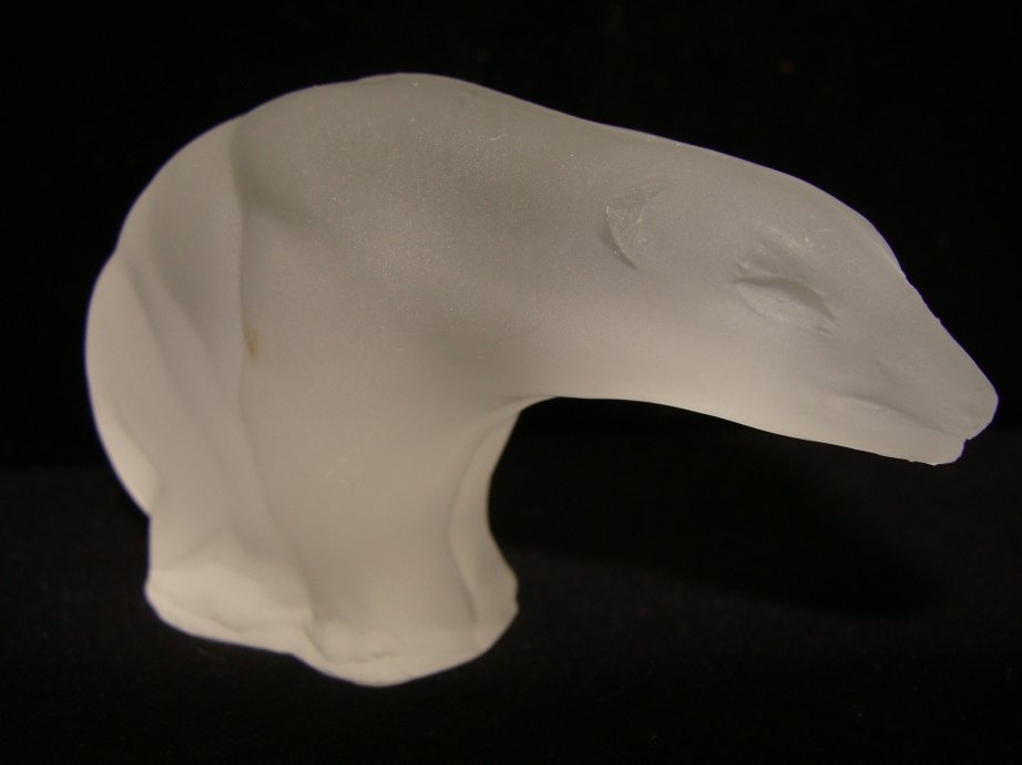 LALIQUE POLAR BEAR 3": 3" X 1.75"