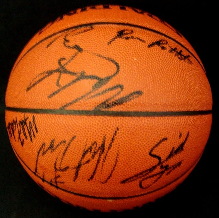 Cleveland CAVS Multi-Signed Basketball, Price, Bra: Spalding Official Indoor/Outdoor Official Size and Weight NBA Basketball; signed by (9) CAVS players; signatures include Mike Fratello, John Battle, John Williams, Bobby Phills, John Colter, Danny Fer