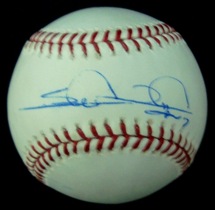 Pair of Shin-Soo Choo Single Signed Baseballs: Lot of (2) Shin-Soo Choo Single Signed Baseballs; includes Official MLB Bud Selig Ball; signed by Choo on the sweet spot in blue pen; nice, clean signature; also includes Rawlings Official League Play