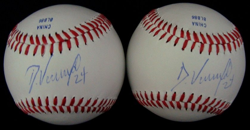 Dayan Viciedo & Francisco Liriano Single Signed Ba: Lot of (3) Single Signed Baseballs; includes a pair of Rawlings Official League Baseballs signed by Viciedo on the sweet spot in blue pen with '24' inscription; also includes MLB Bud Selig Baseball; s