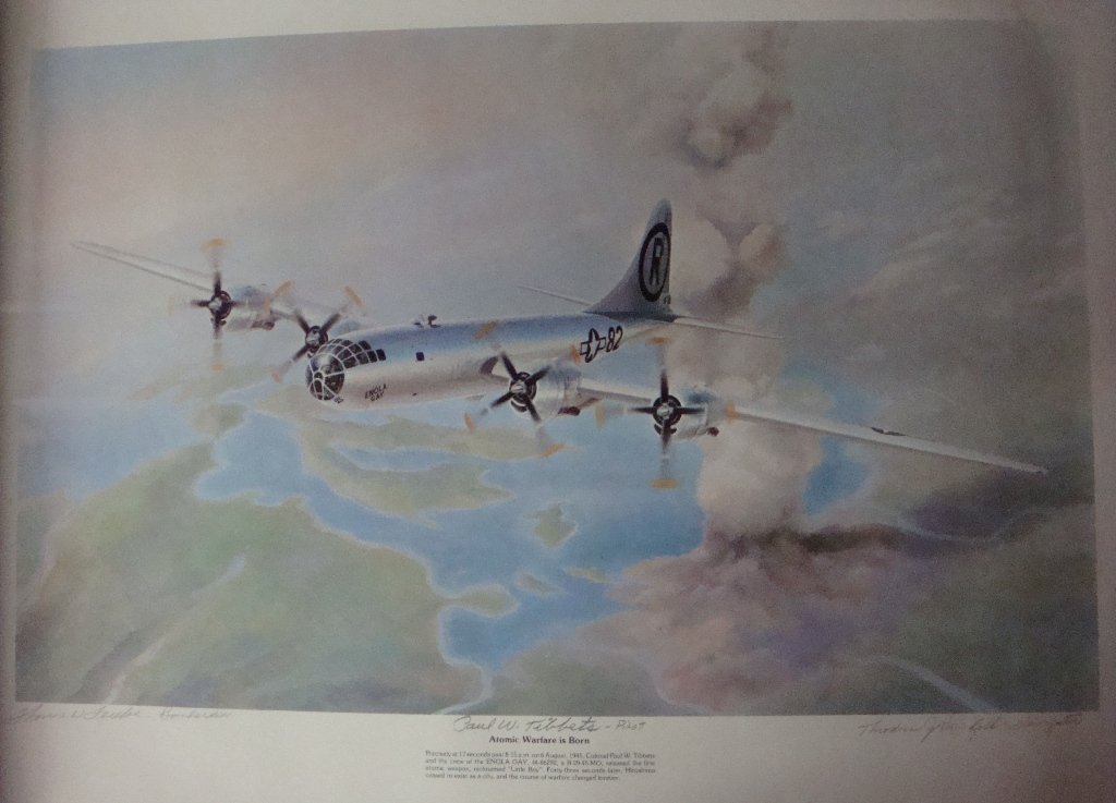 Atomic Warfare Is Born by Harley Copic Lithograph: Atomic Warfare Is Born by Harley Copic, 24” x 18”. Signed by Tibbits, ,Van Kirk &Ferebee.