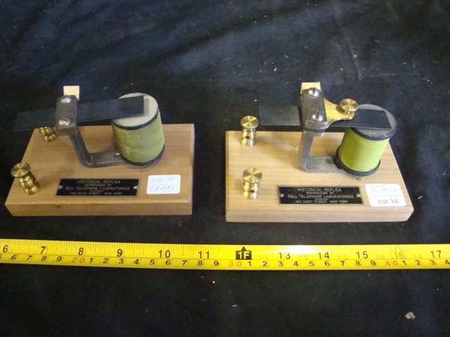 Bell Telephone Lab Replica Morse code Receiver: Lot of 2