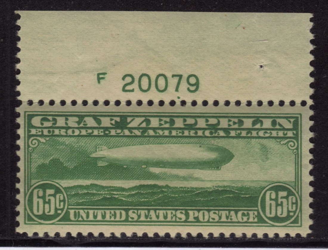 U.S Scott C13 F-VF OG NH p#single SCV.$275: Post office fresh p#single, p#20079, Scott C13, Unused with F-VF centering, full never hinged original gum. 2014 SCV.$275+