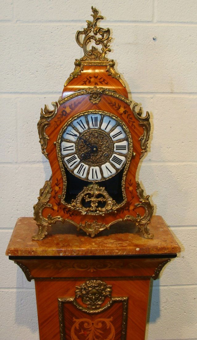 Franz Hermle Boulle Style Bracket Clock with Pedastal