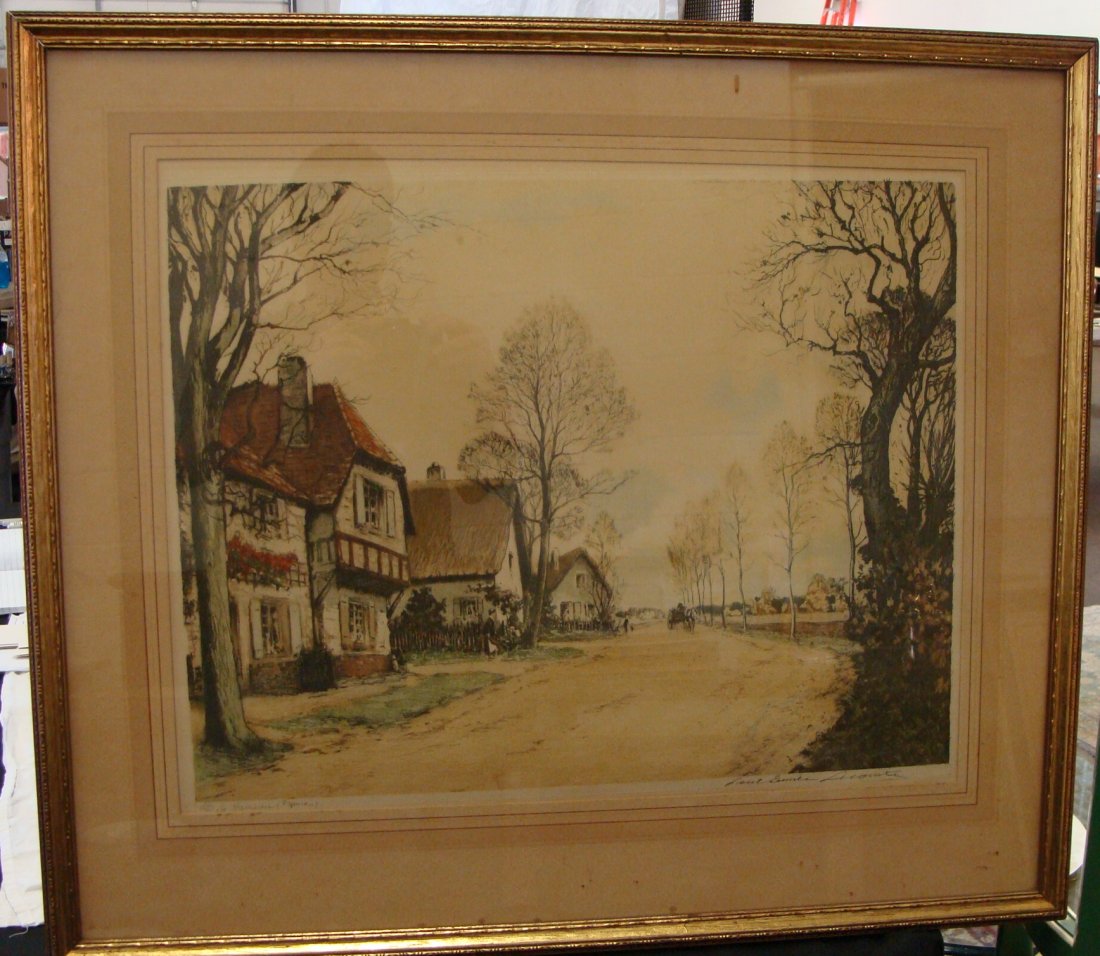 Paul Emile Etching Hamlet In France