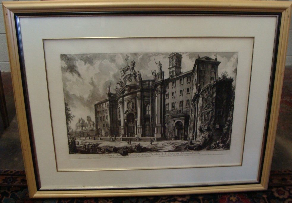 Giovanni Battista Piranesi etching Jerusalem St. Cross: 24" x 16"