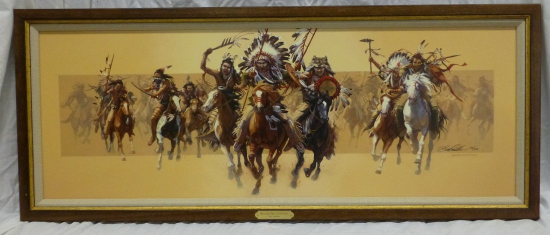 Bev Doolittle "Beyond Negotiations" Canvas Giclee: 1786/3750, COA Signed, 72" x 26"