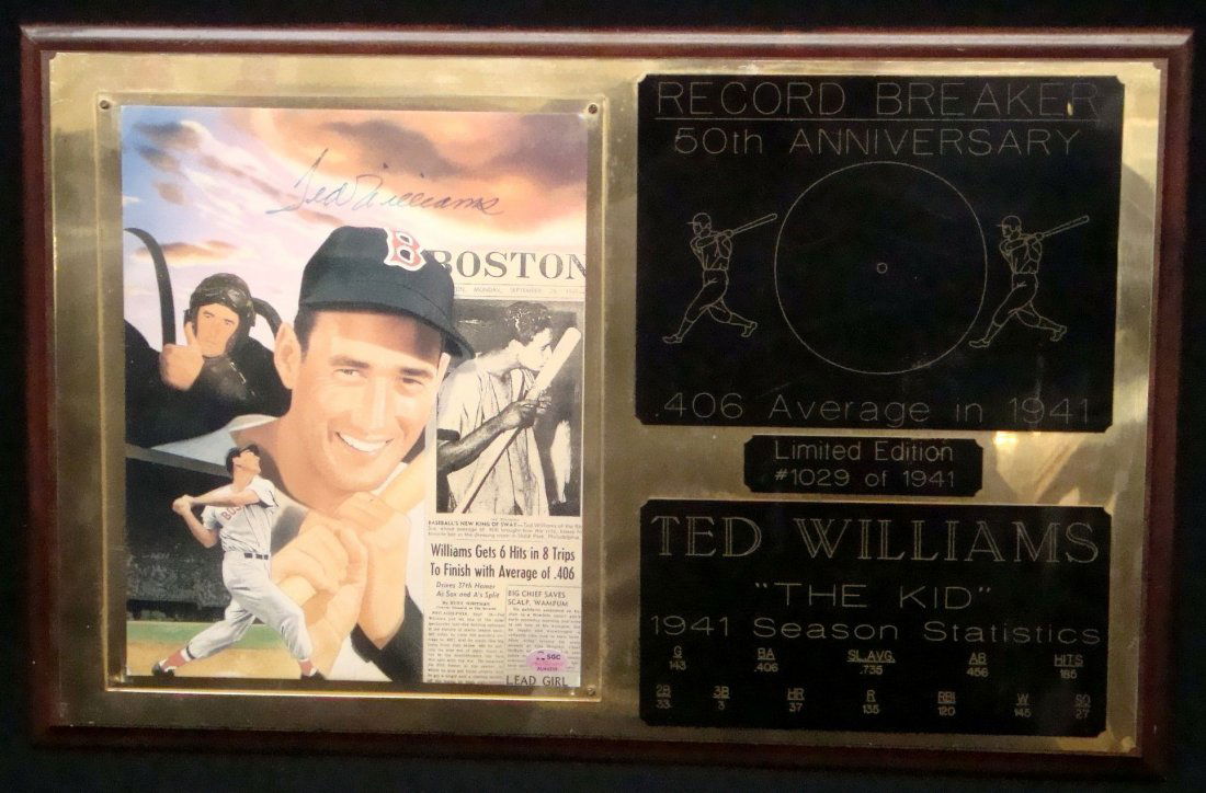 Ted Williams Autographed 8x10 Photo "Anniversary" (1 of 2)